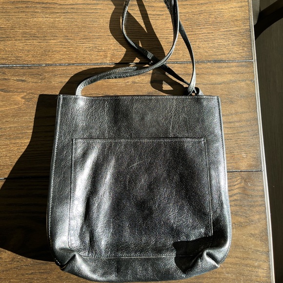 James Culver Handmade Leather Bag Black Brown Leather Shoulder Bag Handmade - Picture 2 of 8